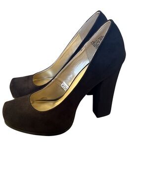 Mossimo Supply Co. Black Suede Block Heel Pumps
